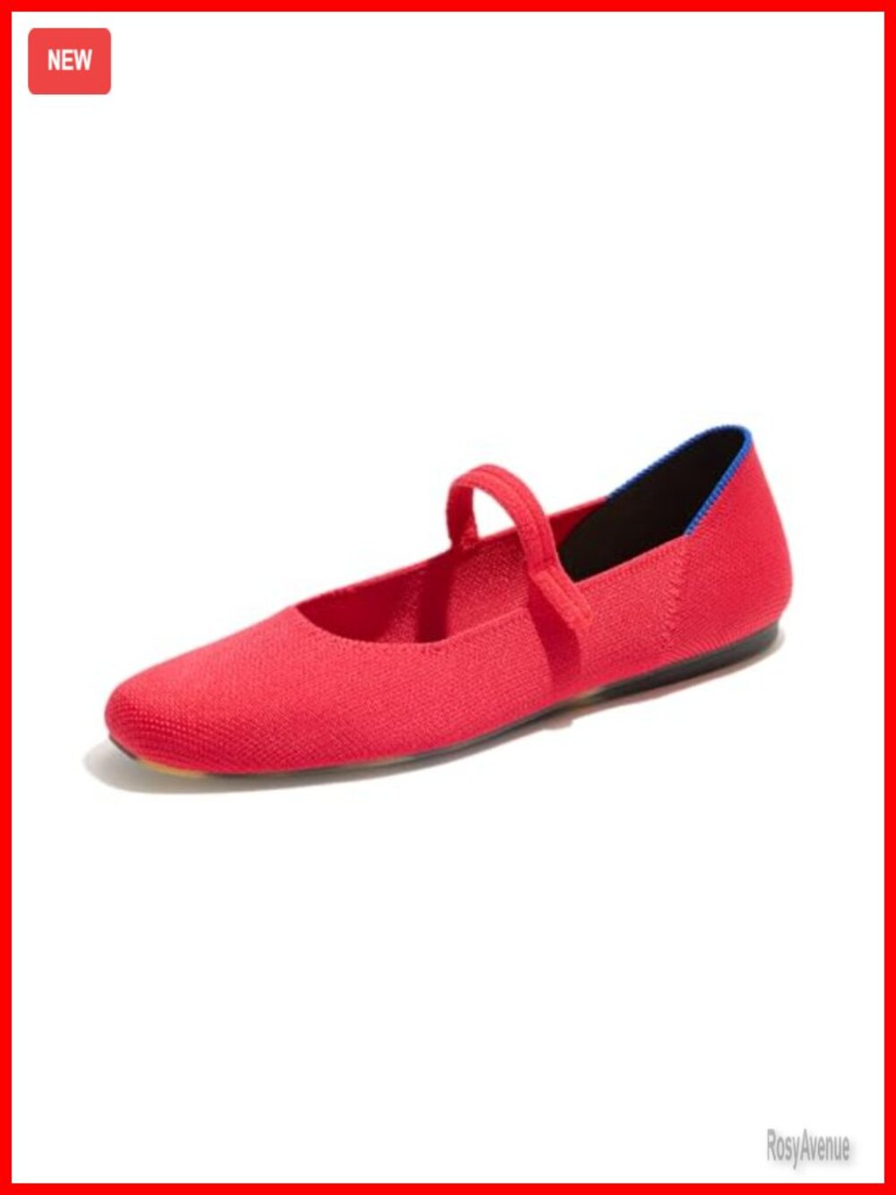 Rothy's Square Mary Jane Women's Knit Flat Washable Comfort Shoe